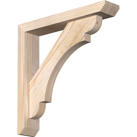 Olympic Slat Smooth Bracket W/ Offset Brace, Douglas Fir, 3 1/2W X 18D X 18H